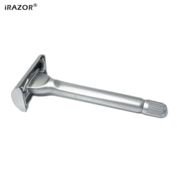 iRAZOR New Heavy Butterfly Design Double Edge Safety Razor with 10pcs Original Blade Refills for Men Reusable Grooming Gift Set