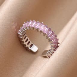 Cubic Zirconic Rectangle Open Rings For Women Men Gold Color Wedding Engaement Ring Luxury Brand Design Jewelry Christmas Gifts