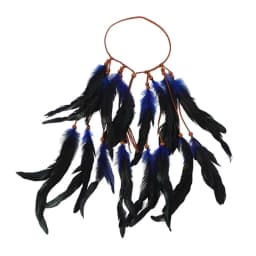Boho Chic Indian Tribal Headband Feather Tassel Handmade Ethnic Headdress Hair Accessories Wood Beads Bohemian Headband