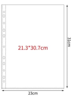 11-Hole A4 Binder Refill Pages 10 Pack Multi-Grid for Photo Card Postcard Coin Collection Scrapbook Album