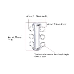 Bracelet necklace jewelry DIY accessories multi row 2 rows 3 rows 4 rows multi circle connecting buckle 925 silver button