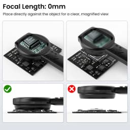 2.8'' IPS Digital Magnifier HD 1080P 100X Portable Microscope Handheld Mignifying Glass for Electronics Repair Check Jewelry
