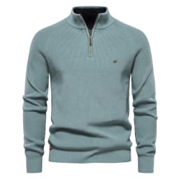 2023 New Autumn Cotton Zipper Cardigans for Men Fashion Casual Social Men Sweaters High Collar Warm Winter Knitted Sweater Men