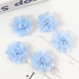 2/5Pcs 6CM Chiffon Fabric Artificial Flower For Home Room Wedding Invitation Artificial Flowers For Dress Decoration Accessories