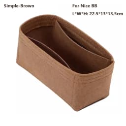 Felt Handbag Insert Bag Bag Support Storage Purse Liner Portable Organization Internal Bag for LV Nice Nano/Mini/BB/Vanity