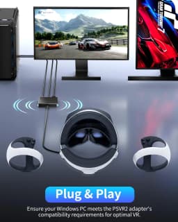 AOLION PS5 VR2 PC Converter Adapter Kit - Virtual Reality Gaming Adapter for PS5 to PC