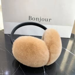 Natural 100% Rex Rabbit Fur Earmuffs Y2k Ear Muffs for Women Winter Apparel Accessories Headphones Cute Fur Earmuffs for Kids