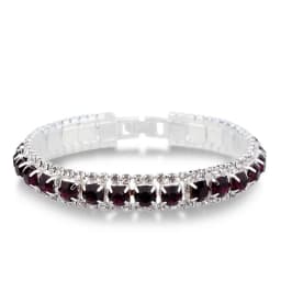 New Arrival 925 Sterling Silver Silve Women Classic Jewelry Holiday Gift Clear Red Cubic Zircon Bracelet& Bangle Wholesale