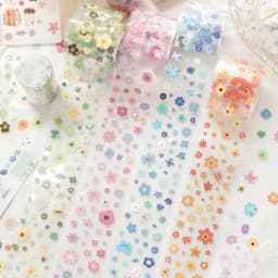 Journal GO 5cmx2m Small Flower Tale Tape Stickers for Collage Junk Journal Scrapbooking Decoration Tiny Floral Stickers