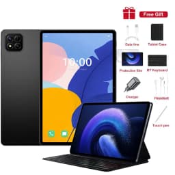 CHOTOG Tablet Pad 7s Pro Android 15 Tab PC 10.1 Inch 16+32MP Camera 5G Dual SIM Face Unlocked 10000mAh WIFI GPS Tablets For Children's Kids With Keyboard Laptop
