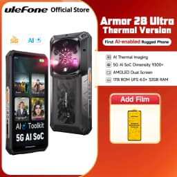 Ulefone AI Armor 28 Ultra 5G Thermal Imaging Rugged Phone MTK Dimensity 9300+ AMOLED Android Smartphone 1TB ROM Mobile Phone