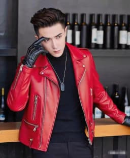 Men's Autumn Winter PU Leather Jacket, Motorcycle Biker Style Faux Leather Coat, Factory Direct Sales Casual Outerwear for Men