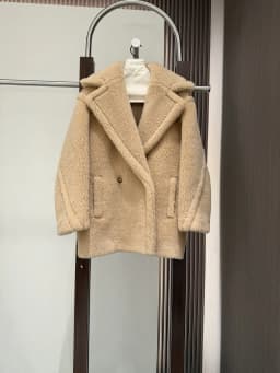 Max Short Teddy Coat 62% Alpaca 26% Wool 12% Silk Coat Winter Thicken Women's Coat
