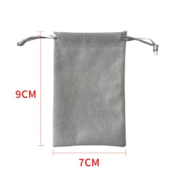 10Pcs Grey Drawstring Velvet Drawstring Pocket Jewelry Dust-proof Storage Bag Dust-proof Velvet Bag