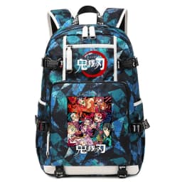 Demon Slayer Anime School Bag Large Capacity Lightweight Student Backpack for Kids Boys Girls Daily Use