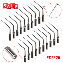 20 PCS Multifunction Dental Ultrasonic Scaling Endo Tips Fit DTE SATELEC Handpiece