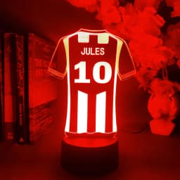 Personalised Futball Jersey LED 3d Lights Custom Name Football Night Lamp Kids Bedroom Table Decoration Xmas Gifts for Child