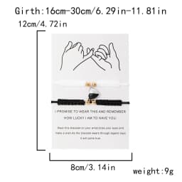 2Pcs/Set Romantic Heart Magnetic Attract Couple Bracelet For Women Men Fashion Braided Rope Matching Bracelet Friendship Jewelry