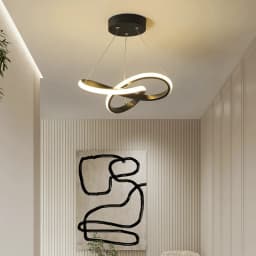 Modern LED Pendant Light With Irregular Streamlined Design Creative Small Hanging Light For Bedrooms Dining Rooms Study Rooms