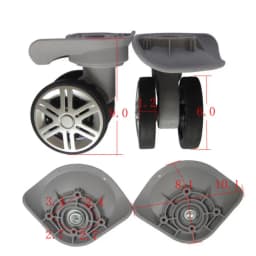 1 Pair Replacement Luggage Wheels for Suitcases Repair Hand Spinner Caster A08 Silent Rubber Wheels Trolley Parts for Suitcase