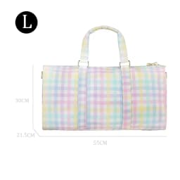 New Large Size Rainbow Plaid Fanny Pack Chest Pack Toiletry Storage Pouch Grid Outdoor Fanny Pack Travel Wash Cosmetic Bag Gift
