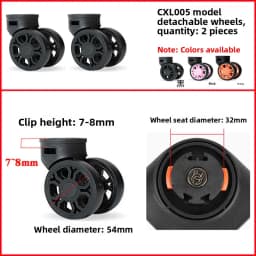 Detachable Universal Wheel Luggage Wheel Tool Box Makeup Case Roller No Disassembly Needed Single Wheel Slider Tool