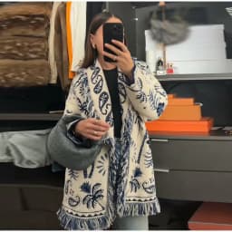 Knitted Jacquard Tassels Patchwork Cardigans Women Sweaters Long Sleeve V-neck Thicken Vacation Sweater 2025 Autumn Coats Tops