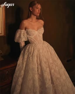 Lace Wedding Dresses 2024 A-Line Off the Shoulder Long Sleeves Backless Bridal Gown Chapel Train Customized Vestidos De Novias