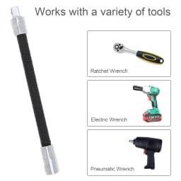 Flexible Socket Extension Bar Set 1/4 3/8 1/2 Inch Shaft Drive Bar Adapter Impact Extender Flexible Socket Extension Rod Bar