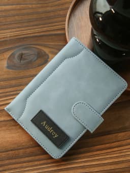Personalized Name Passport Holder Custom Suede Matte Texture Faux Leather Passport Bag Handmade Travel Accessories Custom Gift