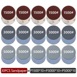 Car Polishing Sponge Pad Kit Wool Waxing Buffing Sponge Abrasive Disc Sandpaper For Sanding Headlight Refurbish Auto Detailing