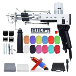 110-240V 2 IN 1 Electric Carpet Tufting Gun Cut And Loop Pile Carpet Flocking Machines Carpet Weaving Flocking Machines Pink