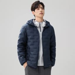 Men Solid Color Casual Loose Zipper Hooded Parkas Autumn Winter 2026 New Fashion American European Male Daily Coats Clothes Tops