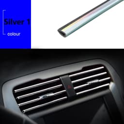 Car Air Conditioner Vent Outlet Trim 10pcs Pink DIY U Shape Car Trim Strip Auto Interior Side Air Vents Strip Car Interior Trim