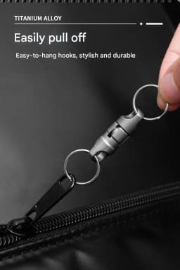 Titanium Alloy 360° Rotatable Keychain Quick Release Buckle Anti Stripping Dog walking Lightwei Buckle Safety With Lock design