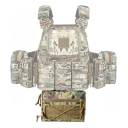 Camouflage Utility Pouch Multi‑compartment Organizer Bag for Backpack Vest Attachment Outdoor Storage Waist Accessories Bag