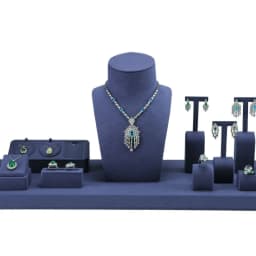 Blue Jewelry Display Stand Set Modern Ring Earring Bracelet Mannequin Holder for Boutique Counter Retail Wholesale