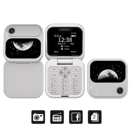 SERVO I17 AIR Small Flip Mobile Phone Bluetooth Dialer Magic Voice Blacklist FM Flashlight Dual SIM Standby Mini Fold Cellphones