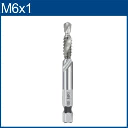 XCAN Hex Shank Metric Tap Compound Tap and Drill Spiral Flute HSS Thread Screw Tap Threading Tool M3 M4 M5 M6 M8 M10 M12