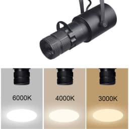Theater Stage Zoom Spotlights, LED Focus Logo Projector Track Lights,Industrial Gobo Lights for Company Restaurant Store Wedding