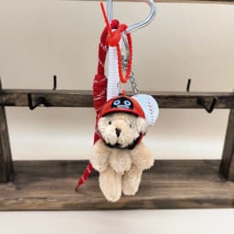 Cute DIY Pattern Helmet Bear Personalized keychain Cartoon Animal Charm Bag Design Bag Accessories Rope Hanging Accessories
