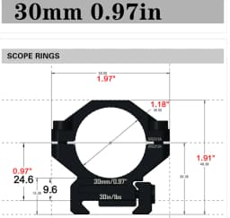 Discovery 30mm Scope Ring Rings for Picatinny Rail Cnc 7075 Aviation Aluminum Hunting Acessories Mounting Ring for Outdoor