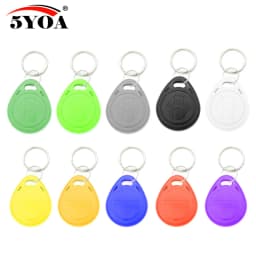 100pcs T5577 EM4305 RFID 125khz Key Keyfobs Copy Rewritable Writable Rewrite Duplicate Proximity ID Token Ring Blank Access