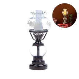 1:12 Dollhouse Miniature Retro LED Lamp Candlestick Light Desk Lamp Home Lighting Model Furniture Decor Toy Doll House