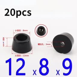 20Pcs Black Rubber Feet Chair Floor Protector Non-slip Furniture Feet Table Leg Cover Cabinet Bottom Pads Funiture Legs