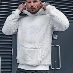 Men O-neck Plush Hoodies Soft Solid Letter Print Male Casual Basic Flannel Warm Comfort Vintage Clothing For Man Sweatshirts