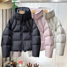 Cloud Puff Hooded Women's Parkas Fall Winter Korean Style Design Fashion Cotton Woman Parkas Padded Jacket Coat Black Whithe