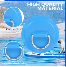 1/4Pcs Surfboard Dinghy Boat PVC Patch PVC D Rings Patch Deck Rigging Sup Board Round Ring Pad Kayaking Boat Surfing Accessories