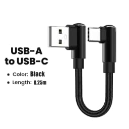 66W 0.25/0.5m Double Elbow Type C Cable Fast Charging USB C to USB C Cable for iPhone15 16 Samsung OPPO Short Data Wire