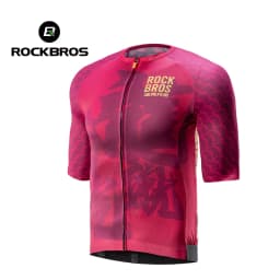 ROCKBROS Summer Cycling Jersey Breathable High Elastic Short Sleeves Jersey Shirt Male Cycling Jersey Set Men Cycling Clothing